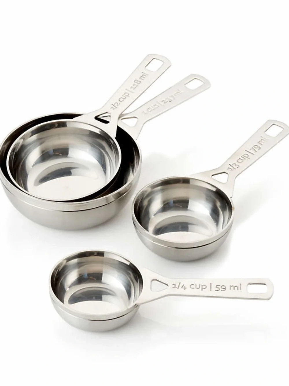 Le Creuset Stainless Steel Measuring Cups - Silver